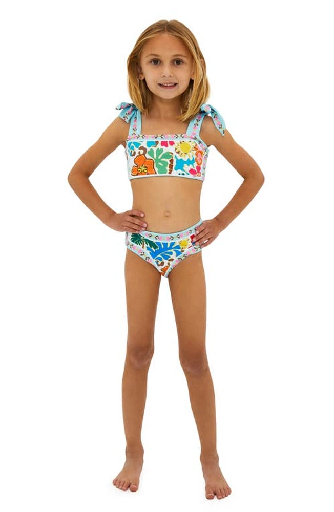 Beach Riot Kids' Stella & Janie Two-Piece Swimsuit Tropical Sands at Nordstrom,