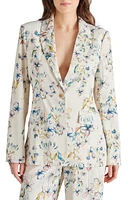 Steve Madden Destiny Floral Print Blazer Cream at Nordstrom,