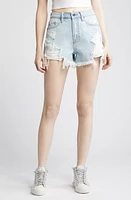 HIDDEN JEANS Ripped Cutoff Denim Shorts Light Wash at Nordstrom,