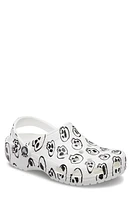 CROCS Classic Skull Print Clog White/Black at Nordstrom,