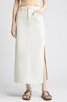 HIDDEN JEANS Side Slit Denim Midi Skirt Sea Salt at Nordstrom,