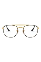 Ray-Ban 54mm Square Optical Glasses in Black Gold at Nordstrom