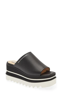 Stella McCartney Sneak-Elyse Platform Slide Sandal 1000 - Black at Nordstrom,