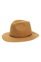 Brixton Wesley Packable Wool Fedora Golden Brown at Nordstrom,