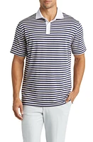 Peter Millar Bass Stripe Performance Golf Polo at Nordstrom,