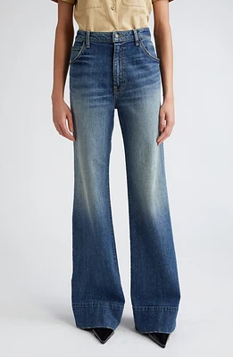 Nili Lotan Nadege Wide Leg Jeans Classic Wash at Nordstrom,