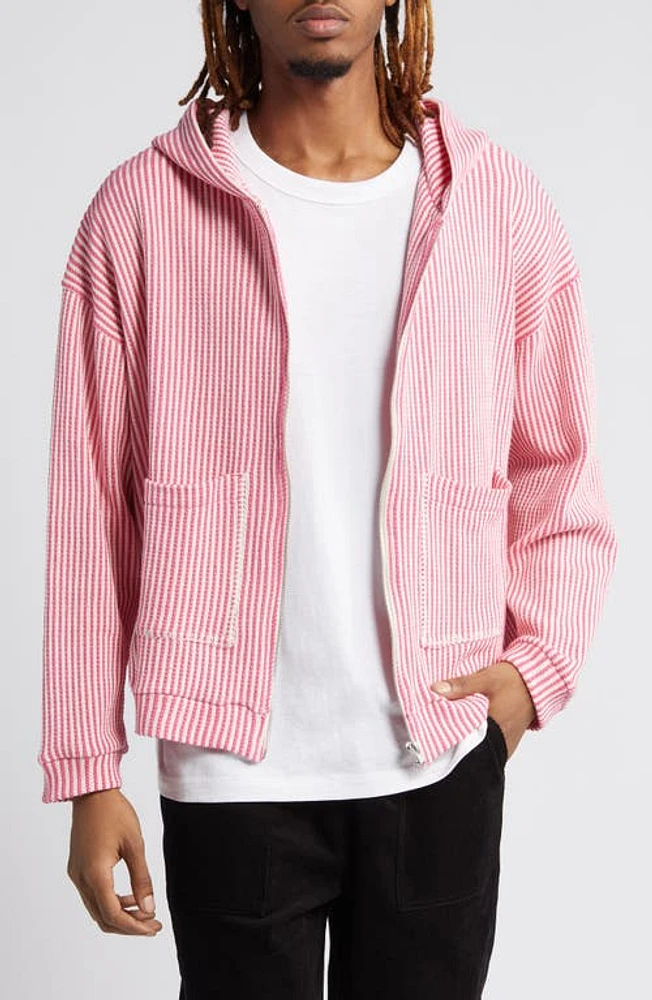 KROST Stripe Zip-Up Hoodie Cactus Flower at Nordstrom,