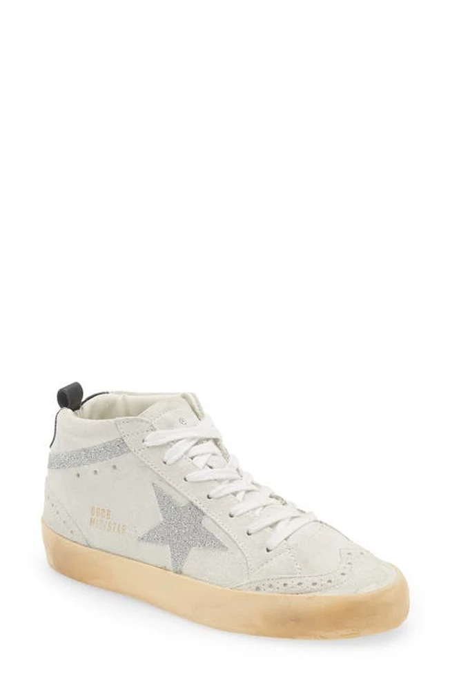 Golden Goose Mid Star Sneaker White/Silver Crystal at Nordstrom,