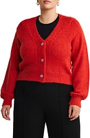 Estelle Crystal Button Cardigan Pomegranate at Nordstrom,