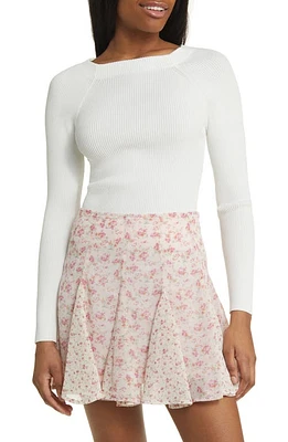 All Favor Open Back Rib Sweater at Nordstrom,