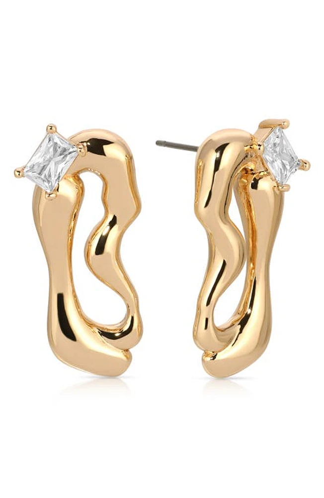 Ettika Cubic Zirconia Molten Drop Earrings in Gold at Nordstrom