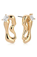 Ettika Cubic Zirconia Molten Drop Earrings in Gold at Nordstrom