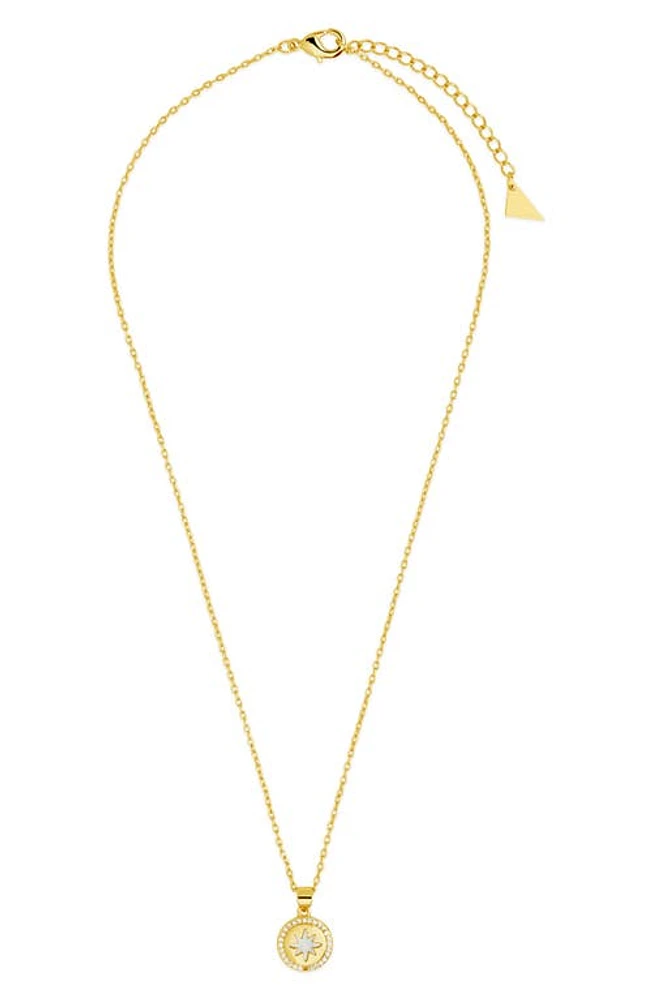 Sterling Forever Brae Mother-of-Pearl Pendant Necklace in Gold at Nordstrom