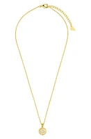 Sterling Forever Brae Mother-of-Pearl Pendant Necklace in Gold at Nordstrom