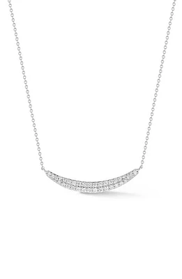 Dana Rebecca Designs Sylve Rose Graduated Diamond Curved Bar Pendant Necklace in White Gold at Nordstrom, Size 16