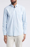 Tommy Bahama Sarasota Stretch Iris Vines Stripe IslandZone Button-Up Shirt Aqua Aloha at Nordstrom,