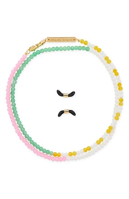 FRAME CHAIN Candy Lace Eyeglass Chain in Pink /18K Yellow Gold Plated at Nordstrom