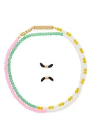 FRAME CHAIN Candy Lace Eyeglass Chain in Pink /18K Yellow Gold Plated at Nordstrom