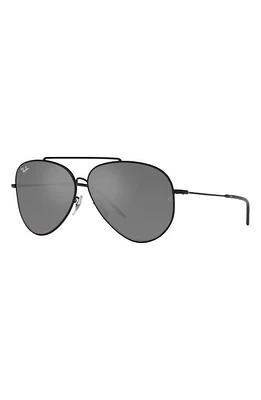 Ray-Ban Aviator Reverse 59mm Pilot Sunglasses in Black at Nordstrom