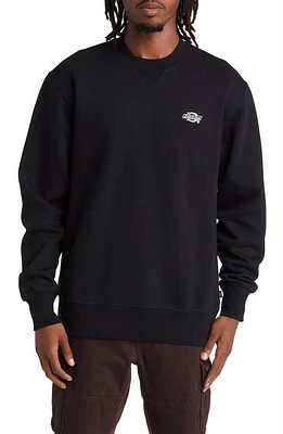 Dickies Summerdale Embroidered Logo Sweatshirt in Knit Black at Nordstrom, Size Small