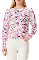 NIC+ZOE Geo Mosaic Sweater Pink Multi at Nordstrom