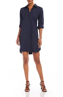 Karen Kane Roll Tab Sleeve Shirtdress at Nordstrom,