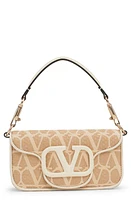 Valentino Garavani Small VLOGO Raffia Shoulder Bag in Naturale/Ivory at Nordstrom