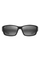 Maui Jim Local Kine 61mm Polarized Sunglasses in Black/Grey/Maroon at Nordstrom