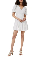 French Connection Gingham Birch Tiered Minidress Summer White Multi at Nordstrom,