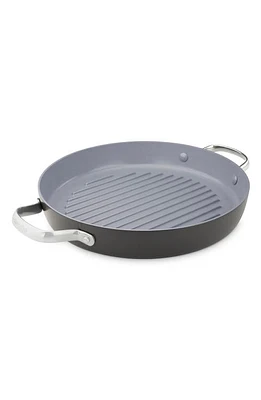 GreenPan Valencia 11-Inch Anodized Aluminum Ceramic Nonstick Grill Pan in Black at Nordstrom