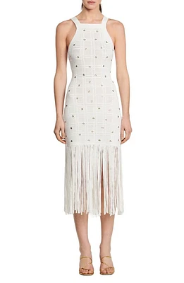 sandro Pocca Open Stitch Tank Sweater Dress in White at Nordstrom, Size 2