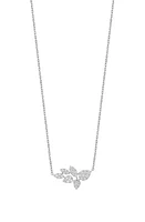 Bony Levy Getty Diamond Leaf Pendant Necklace in 18K White Gold at Nordstrom