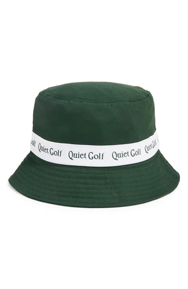 Quiet Golf Logo Golf Bucket Hat in Forest at Nordstrom