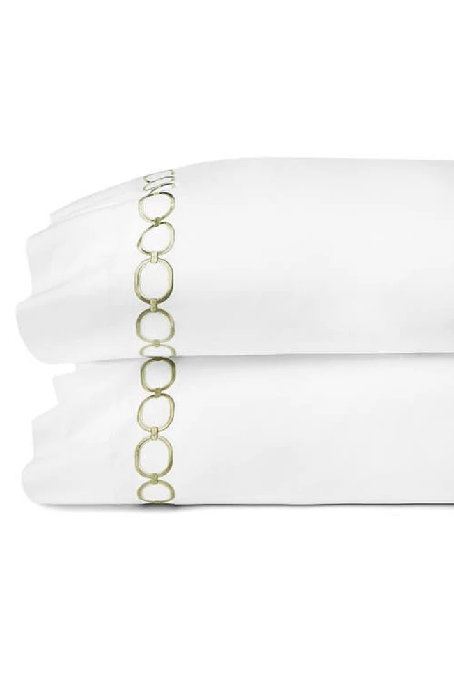 SFERRA Catina Set of 2 Pillowcases in White/Willow at Nordstrom