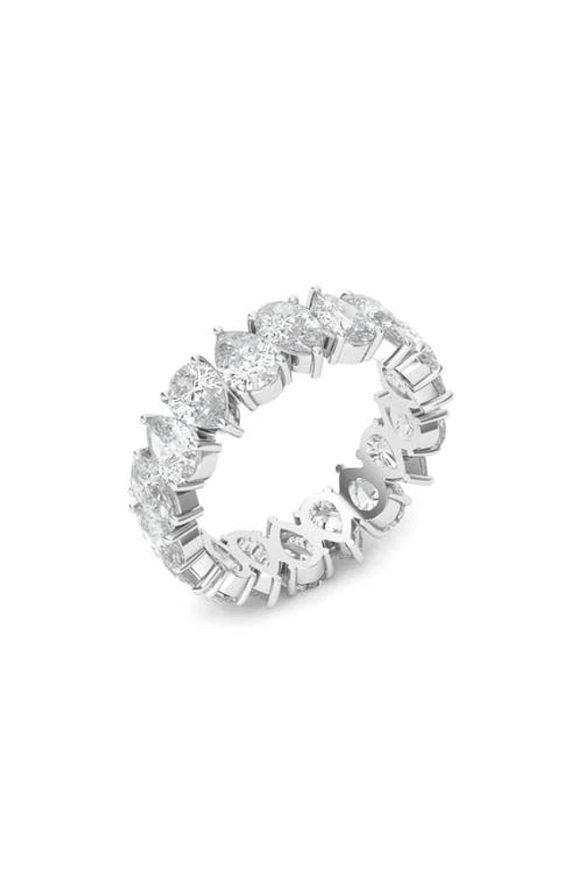 HauteCarat Alternating Pear Lab Created Diamond Eternity Ring in Gold at Nordstrom