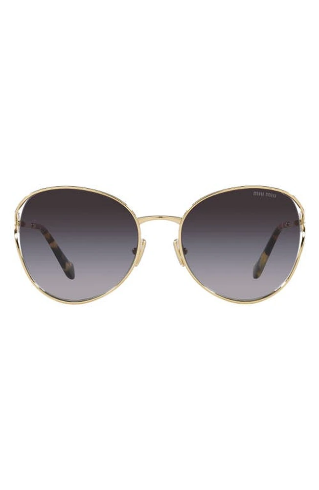 Miu Miu 58mm Gradient Phantos Sunglasses in Gold/Grey Flash at Nordstrom