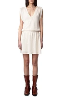 Zadig & Voltaire Alanis Dentelle Cotton Blouson Dress Ecru at Nordstrom,