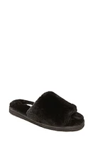 Minnetonka Genuine Shearling Slipper Black at Nordstrom,