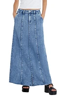 Wash Lab Denim Willa Raw Hem Pencil Skirt Blue at Nordstrom,