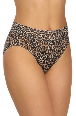 Hanky Panky Leopard Print Signature Lace French Briefs Brown/Black at Nordstrom,