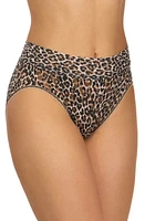 Hanky Panky Leopard Print Signature Lace French Briefs Brown/Black at Nordstrom,