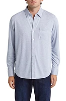 Tommy Bahama San Lucio Houndstooth Button-Up Shirt Dockside Blue at Nordstrom,