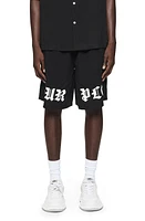 PURPLE BRAND Oversize Pull-On Lyocell Shorts Black at Nordstrom,