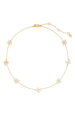 Kate Spade New York social butterfly delicate scatter necklace in White Multi at Nordstrom