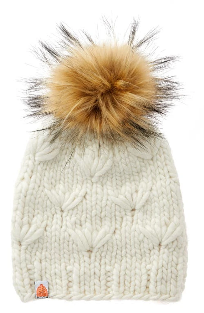 Sh*t That I Knit The Motley Merino Wool Beanie in White Lie at Nordstrom