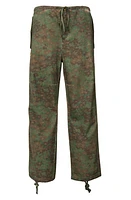 Round Two Floral Camouflage Drawstring Parachute Pants Green Multi at Nordstrom,