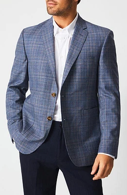 Billy Reid Virgin Wool Blend Sport Coat Blue Plaid at Nordstrom,