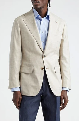 Thom Sweeney Glen Plaid Cashmere & Silk Sport Coat Oat Check at Nordstrom, Us