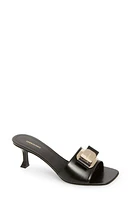 FERRAGAMO Zelie Logo Slide Sandal Black at Nordstrom,