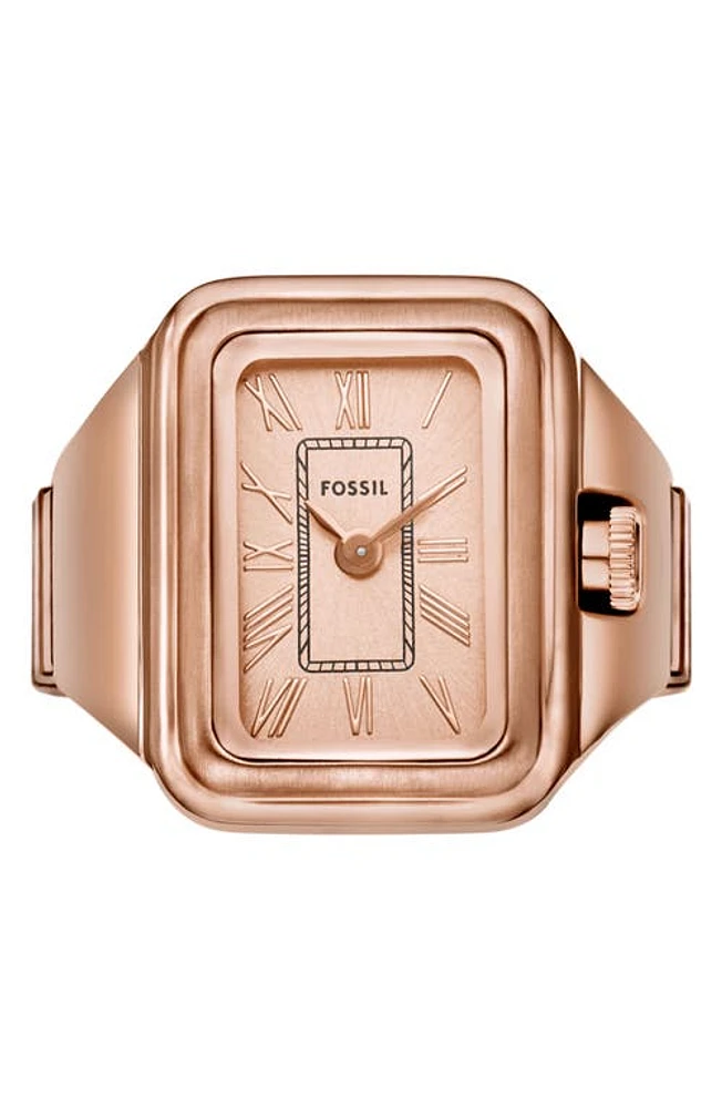 Fossil Raquel Watch Ring, 14mm in Rose Gold at Nordstrom, Size 18.5